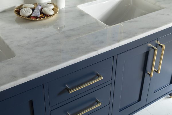 Ashley 72" Blue Double Bowls Bathroom Cabinet