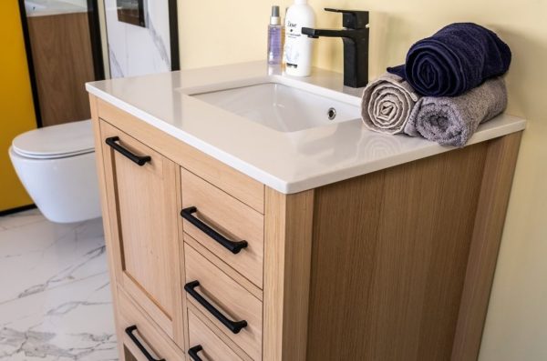 Ashley 30" Natural Oak Bathroom Vanity
