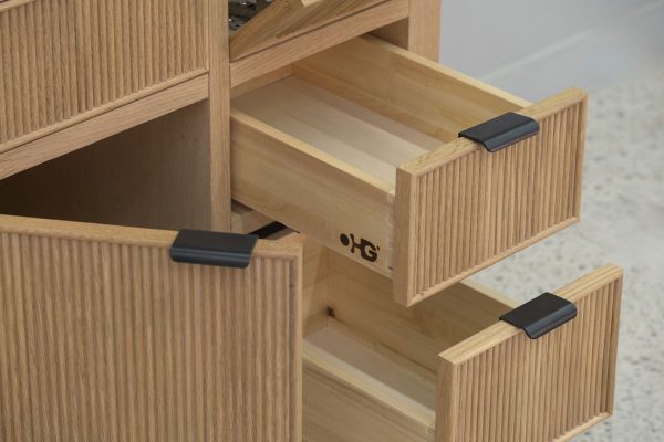 Catalina 60" Natural Oak Double Bowls Bathroom Vanity