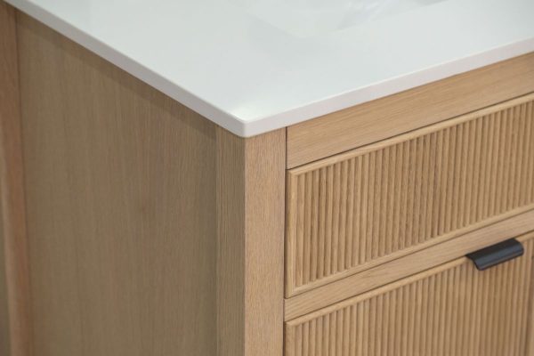 Catalina 60" Natural Oak Double Bowls Bathroom Vanity