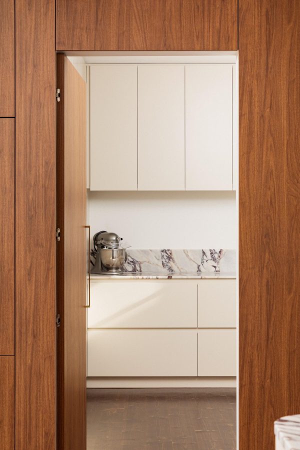 Two-Tone White & Wood Cabinets