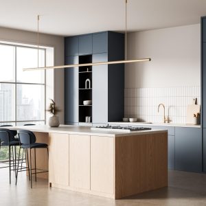 Navy Blue Modern Cabinets