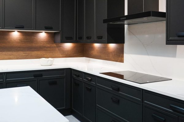 Matte Black Contemporary Cabinets