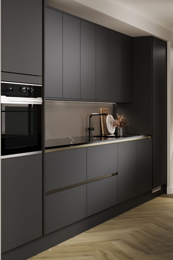 Matte Black Contemporary Cabinets