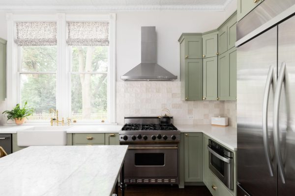 Sage Green Modern Cabinets