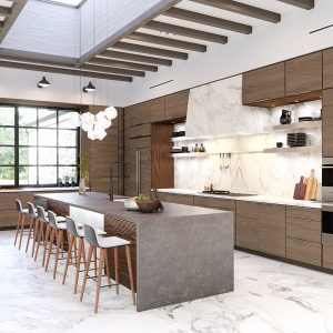 Walnut Wood Modern Cabinets