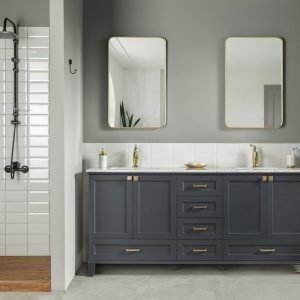 Paloma 72" Dark Gray Double Bowls Bathroom Vanity
