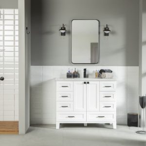 Paloma 42" White Bathroom Vanity