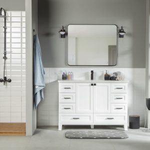 Paloma 48" White Bathroom Vanity