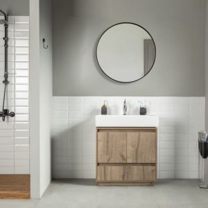 Romina 30" Messina Bathroom Vanity with Integrated Porcelain Top and Sink