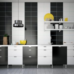 White & Black Contrast Cabinets