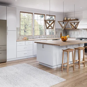 Matte White Minimalist Cabinets