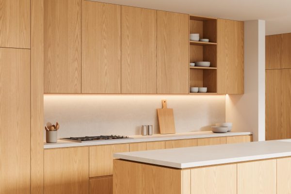 Natural Wood Cabinets (White Oak / Walnut)